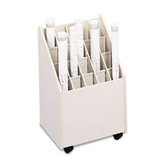 SAFCO PRODUCTS Laminate Mobile Roll Files  20 Compartments  15-1/4w X 13-1/4d X 23-1/4h  Putty; UNIT OF MEASURE: EA