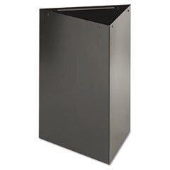 SAFCO PRODUCTS Trifecta Receptacle 26in High Base  Triangular  15gal  Black; UNIT OF MEASURE: EA