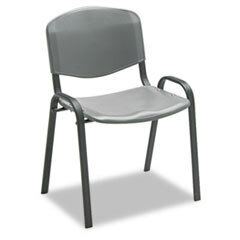 SAFCO PRODUCTS Stacking Chairs  Charcoal W/black Frame  4/carton; UNIT OF MEASURE: BX
