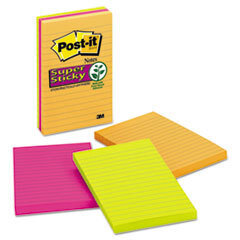 3M/COMMERCIAL TAPE DIV. Pads In Rio De Janeiro Colors  4 X 6  Lined  90/pad  3 Pads/pack; UNIT OF MEASURE: PG