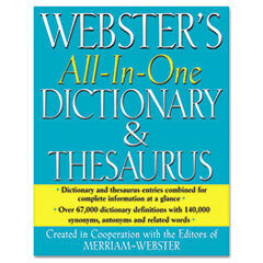 ADVANTUS CORPORATION All-In-One Dictionary/thesaurus  Hardcover  768 Pages; UNIT OF MEASURE: EA