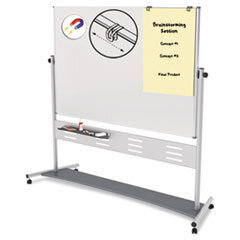 BI-SILQUE VISUAL COMMUNICATION PRODUCTS INC Revolver Easel  Goldultra Magnetic  72inw X 48inh  80inh  White/silver; UNIT OF MEASURE: EA