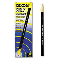 DIXON TICONDEROGA CO. China Marker  Black  Dozen; UNIT OF MEASURE: DZ