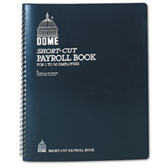 DOME PUBLISHING COMPANY Payroll Record  Single Entry System  Blue Vinyl Cover  8 3/4 X11 1/4 Pages; UNIT OF MEASURE: EA