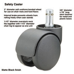 MASTER CASTER COMPANY Safety Casters  100 Lbs./caster  Nylon  K Stem  Soft  5/set; UNIT OF MEASURE: SE
