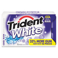 MONDELEZ INTERNATIONAL White Sugarless Gum  Cool Rush Flavor  16-Pieces/pack  12 Packs/box; UNIT OF MEASURE: BX
