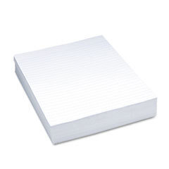 PACON CORPORATION Composition Paper  3/8in Ruling  16 Lbs.  8-1/2 X 11  White  500 Sheets/pack; UNIT OF MEASURE: PG