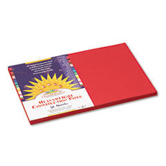 PACON CORPORATION Construction Paper  58 Lbs.  12 X 18  Red  50 Sheets/pack; UNIT OF MEASURE: PG