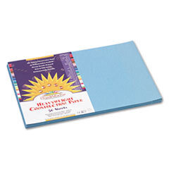 PACON CORPORATION Construction Paper  58 Lbs.  12 X 18  Sky Blue  50 Sheets/pack; UNIT OF MEASURE: PG