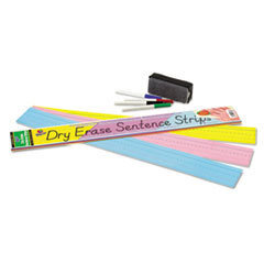 PACON CORPORATION Dry Erase Sentence Strips  24 X 3  Assorted: Blue/pink/yellow  30/pack; UNIT OF MEASURE: PG