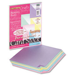 PACON CORPORATION Reminiscence Card Stock  65 Lbs.  Letter  Assorted Pastel Pearl Colors  50/pack; UNIT OF MEASURE: PG