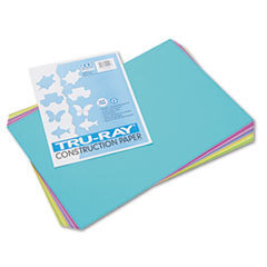 PACON CORPORATION Tru-Ray Construction Paper  76 Lbs.  12 X 18  Bright Assortment  50 Sheets/pack; UNIT OF MEASURE: PG