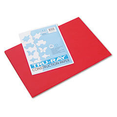 PACON CORPORATION Tru-Ray Construction Paper  76 Lbs.  12 X 18  Festive Red  50 Sheets/pack; UNIT OF MEASURE: PG