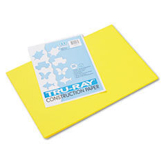 PACON CORPORATION Tru-Ray Construction Paper  76 Lbs.  12 X 18  Yellow  50 Sheets/pack; UNIT OF MEASURE: PG