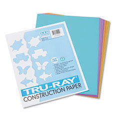 PACON CORPORATION Tru-Ray Construction Paper  76 Lbs.  9 X 12  Assorted  50 Sheets/pack; UNIT OF MEASURE: PG