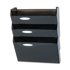 RUBBERMAID Classic Hot File Wall File Systems  Letter  Three Pockets  Smoke; UNIT OF MEASURE: SE