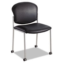 SAFCO PRODUCTS Diaz Guest Chair  Black Vinyl; UNIT OF MEASURE: EA