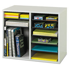 SAFCO PRODUCTS Fiberboard Literature Sorter  12 Sections  19 5/8 X 11 7/8 X 16 1/8  Gray; UNIT OF MEASURE: EA
