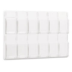 SAFCO PRODUCTS Reveal Clear Literature Displays  12 Compartments  30 W X 2d X 20 1/4h  Clear; UNIT OF MEASURE: EA