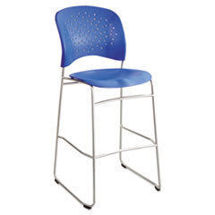 SAFCO PRODUCTS Reve Series Bistro Chair  Molded Plastic Back/seat  Steel Frame  Lapis; UNIT OF MEASURE: EA