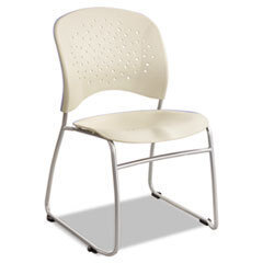 SAFCO PRODUCTS Reve Series Guest Chair With Sled Base  Latte Plastic  Silver Steel  2/ct; UNIT OF MEASURE: BX
