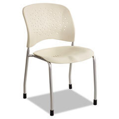 SAFCO PRODUCTS Reve Series Guest Chair W/ Straight Legs  Latte Plastic  Silver Steel  2/carton; UNIT OF MEASURE: BX