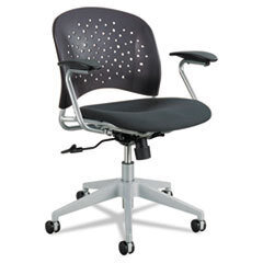 SAFCO PRODUCTS Reve Series Task Chair  Round Plastic Back  Polyester Seat  Black Seat/back; UNIT OF MEASURE: EA