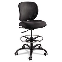 SAFCO PRODUCTS Vue Heavy-Duty Extended Height Stool  Fabric Seat  Nylon Mesh Back  Black; UNIT OF MEASURE: EA