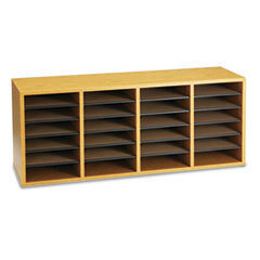 SAFCO PRODUCTS Wood/laminate Sorter  24 Sections  39 1/4 X 11 3/4 X 16 1/4  Medium Oak; UNIT OF MEASURE: EA