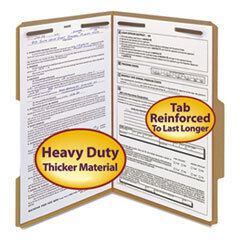 SMEAD MANUFACTURING CO. 17 Point Kraft Folders  Two Fasteners  2/5 Cut Rt  Top Tab  Legal  Brown  50/box; UNIT OF MEASURE: BX