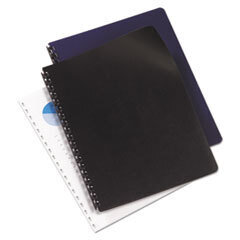 SWINGLINE Leather Look Binding System Covers  11 X 8-1/2  Navy/navy  100 Sets/box; UNIT OF MEASURE: BX