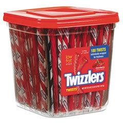 THE HERSHEY COMPANY Strawberry Twizzlers Licorice  Individually Wrapped  180/tub  57.5 Oz Tub; UNIT OF MEASURE: BX