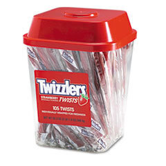 THE HERSHEY COMPANY Strawberry Twizzlers Licorice  Individually Wrapped  2lb Tub; UNIT OF MEASURE: EA
