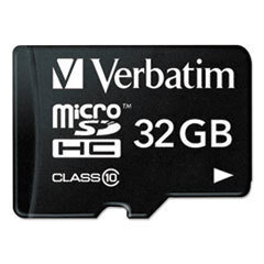 VERBATIM CORPORATION Microsdhc Card W/adapter  Class 10  32gb; UNIT OF MEASURE: EA