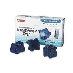 XEROX CORP. 108r00723 Solid Ink Stick  3400 Page-Yield  3/box  Cyan; UNIT OF MEASURE: BX