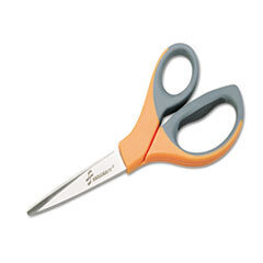 AbilityOne 5110012414373 Skilcraft Scissors  8 1/4in Length  3 5/8in Cut  Orange/gray UNIT OF MEASURE: EA
