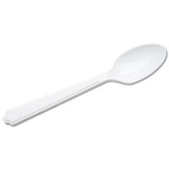 AbilityOne 7340000221317 Plastic Flatware  Type Iii  Teaspoon  White  100/pack UNIT OF MEASURE: PK