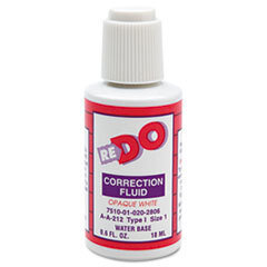 AbilityOne 7510010202806 Re-Do Correction Fluid  1/2oz Bottle  White  Water-Based  12/bx UNIT OF MEASURE: DZ