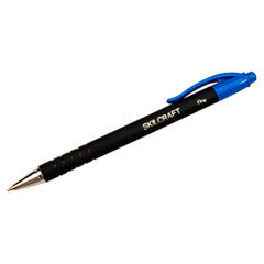AbilityOne 7520013527310 Rubberized Ballpoint Retractable Pen  Blue Ink  Fine  Dozen UNIT OF MEASURE: DZ