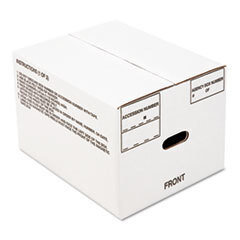 AbilityOne 8115001178249 Fiberboard Storage Box  12 X 14-3/4in X 9-1/2in  White  25/bundle UNIT OF MEASURE: BD