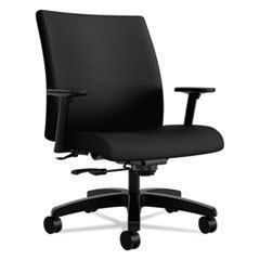 HON COMPANY Ignition Series Big &amp; Tall Mid-Back Work Chair  Black Fabric Upholstery; UNIT OF MEASURE: EA