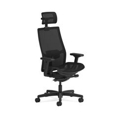 HON COMPANY
Ignition 2.0 4-Way Stretch Mesh Back and Seat Task Chair, Supports Up to 300 lb, 17" to 21" Seat, Black Seat, Black Base