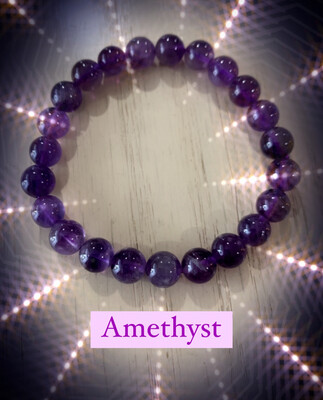 Amethyst Beaded Bracelet