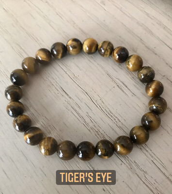 Golden Tiger&#39;s Eye Beaded Bracelet