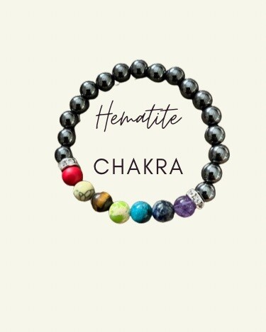 HEMATITE CHAKRA BRACELET 8mm