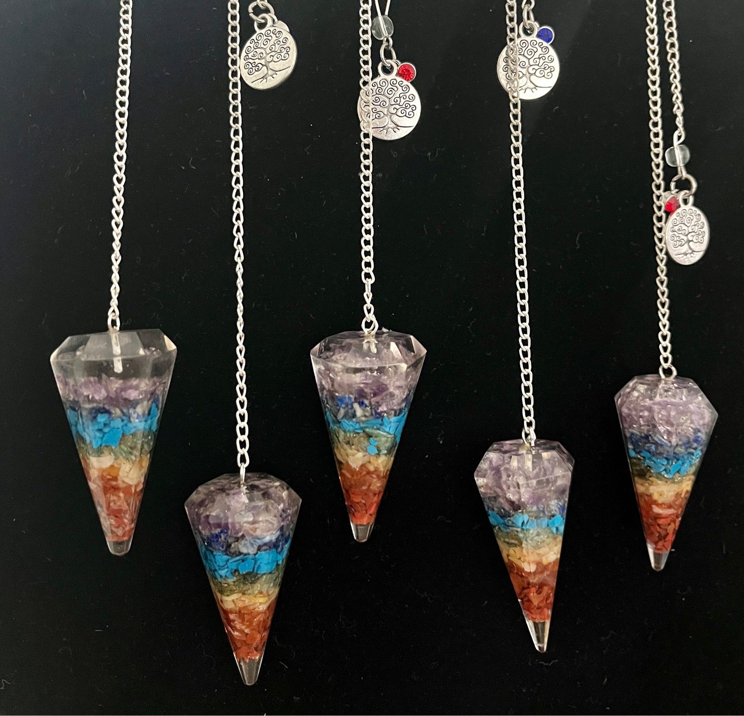 Orgonite 7 Chakra Pendulums for Healing &amp; Meditation