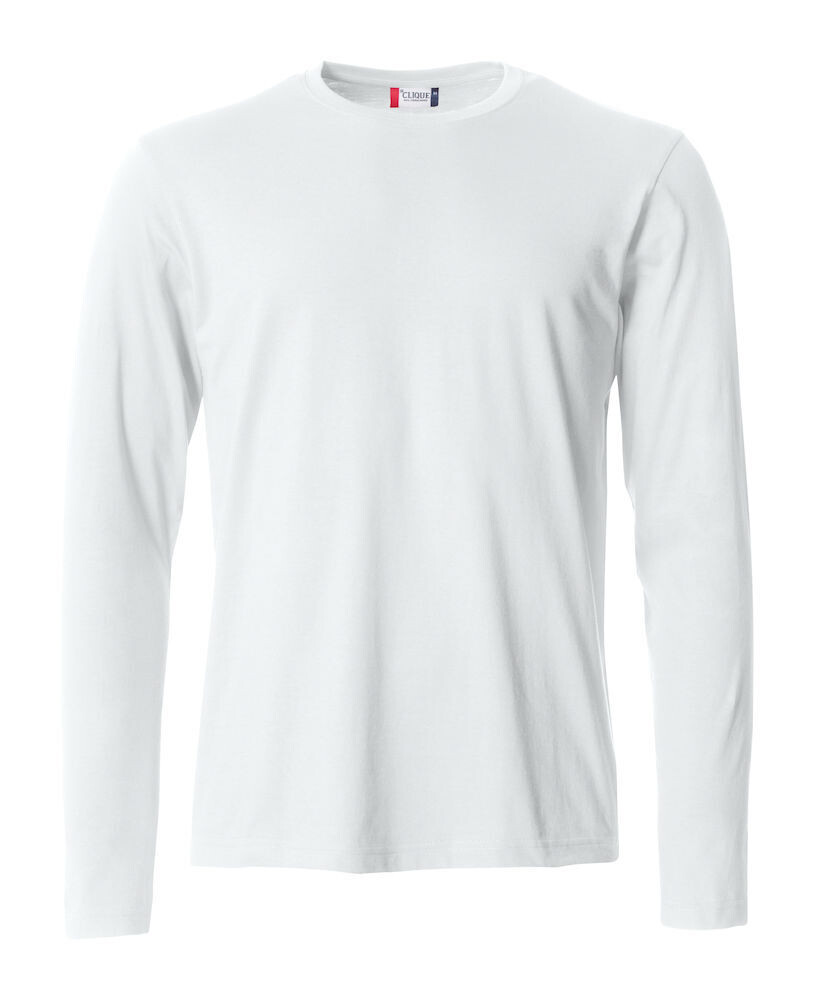 Maglietta T-Shirt Uomo Manica Lunga Basic, Colore: Bianco (00)