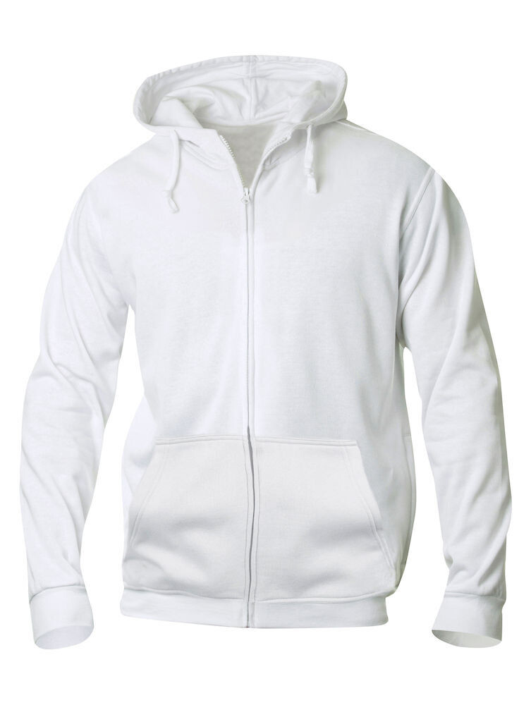 Felpa con Cerniera e Cappuccio Uomo, Colore: Bianco (00)