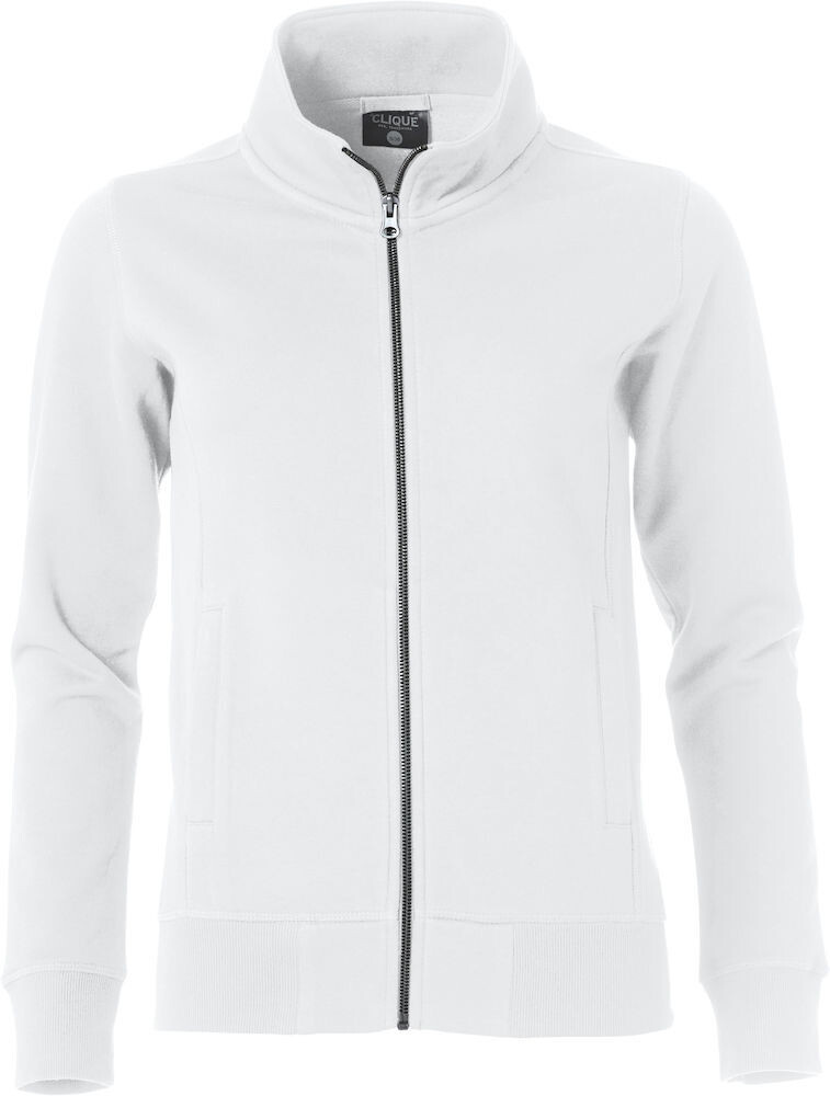 Felpa Cardigan con Cerniera Donna, Colore: Bianco (00)