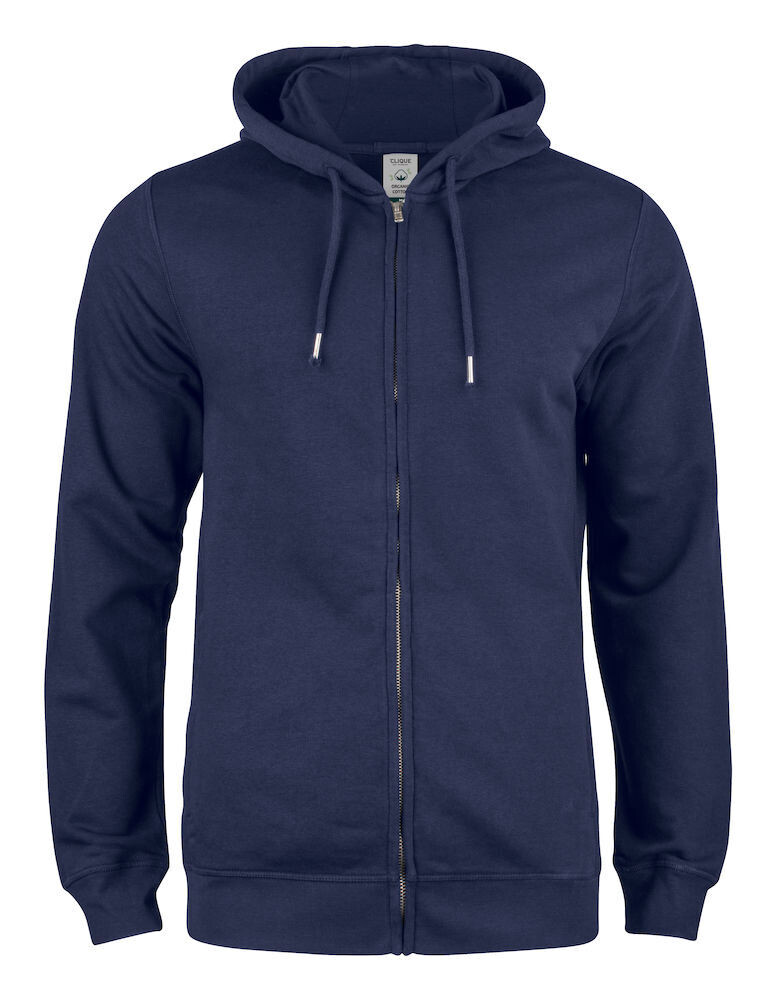 Felpa Cappuccio Premium in Cotone Organico Uomo, Colore: Blu Navy Scuro (580)